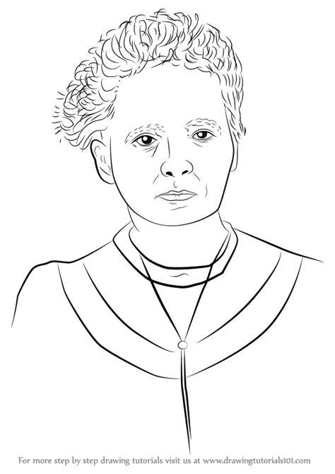 How To Draw Marie Curie Famous People Step By Step