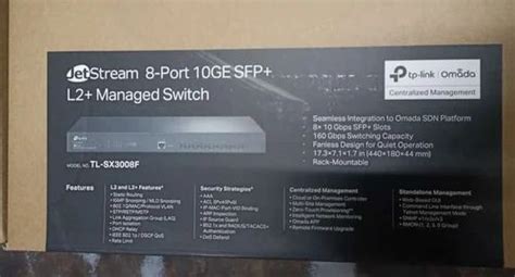 TP-LINK TL-SX3008F JetStream 8-Port 10GE SFP+ L2+ Managed Switch, LAN ...