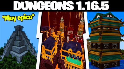 15 MODS De DUNGEONS ESTRUCTURAS FORTALEZAS Para Minecraft 1 16 5