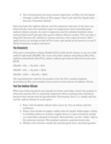 SOLUTION How To Nake Sodium Silicate Water Glass Or Liquid Glass