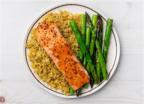 Roasted Salmon + Asparagus Over Rice | Hungryroot