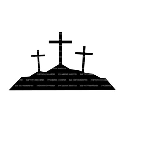 Calvary Crosses Svg Three Christian Crosses Svg Vector Cut Inspire