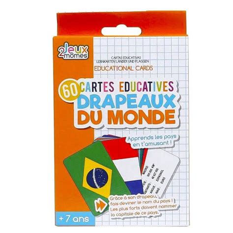 Cartes éducatives drapeaux du Monde jeu drapeaux du monde enfant