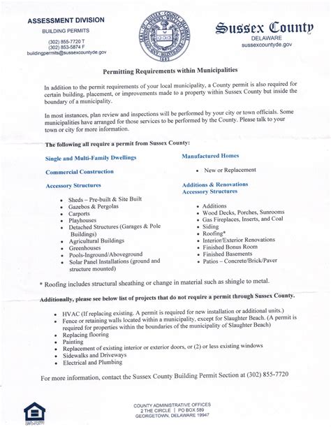 Building Permit Information - Town of Bethel - Sussex County Delaware