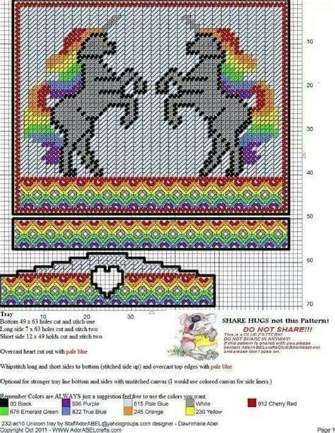 Pin By Tiffany Grimes On Mermaid And Unicorn Plastic Canvas Stitches