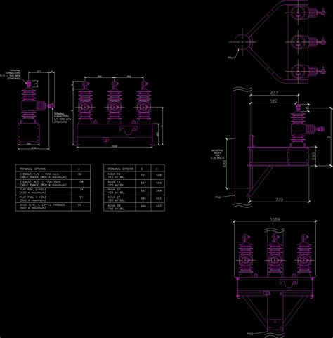 Electrical Sub Station High Tension Transformer 3D DWG Model For