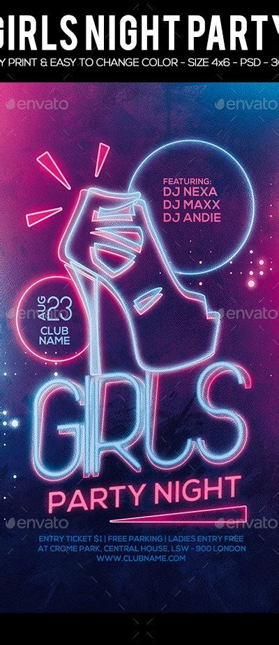 Girls Night Party Flyer By Sparksz Graphicriver