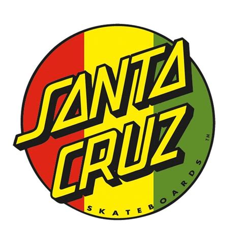 Santa Cruz Skateboards Rasta Dot 3" Sticker 3in Classic Dot Decal in rasta LENGTH: 3 in SUB ...