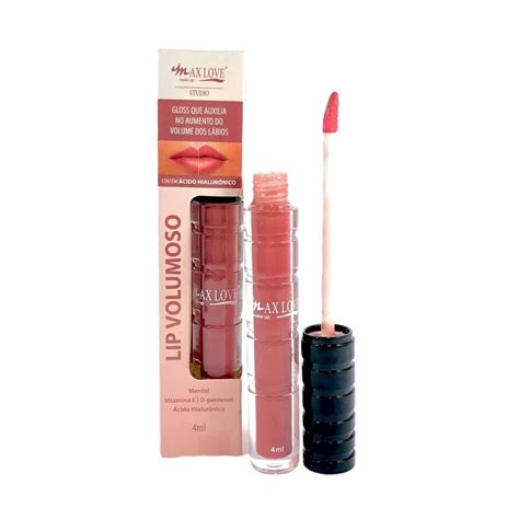 Gloss Labial Max Love Lip Volumoso 02 Nude 4ml Shopee Brasil