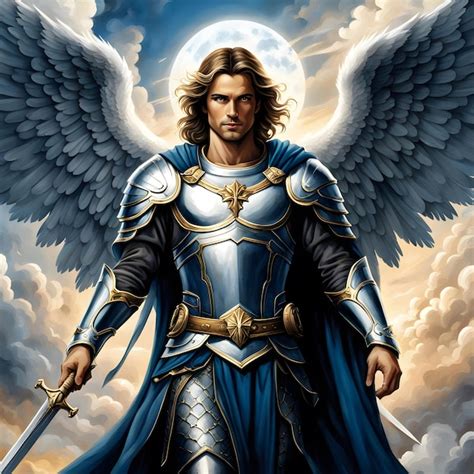 Premium Photo Michael The Archangel Warlord Of Heaven With Wings