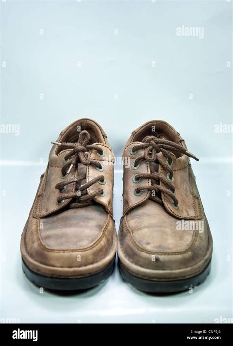 old brown leather on white background Stock Photo - Alamy