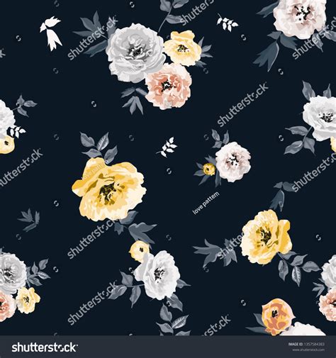 Seamless Floral Pattern Vector Vector Stock Vector (Royalty Free) 1357584383 | Shutterstock