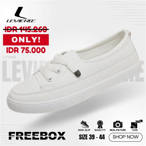 Jual LVR FREE BOX Sepatu Sneakers Wanita Polos Sepatu Fashion Wanita