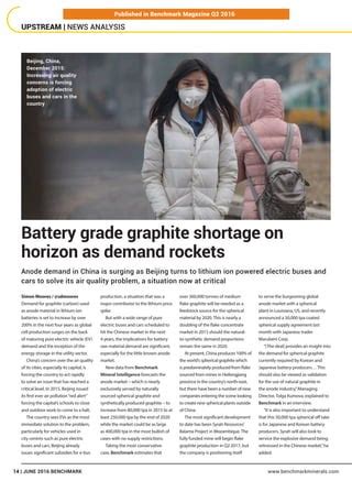 Battery Grade Graphite Shortage On Horizon As Demand Rockets Pdf