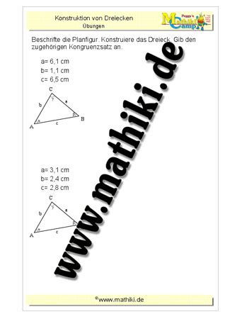 Kongruenzs Tze Dreiecke Konstruieren Klasse Mathiki De