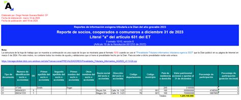 Liquidador Plantilla Del Formato De Ex Gena Informaci N De