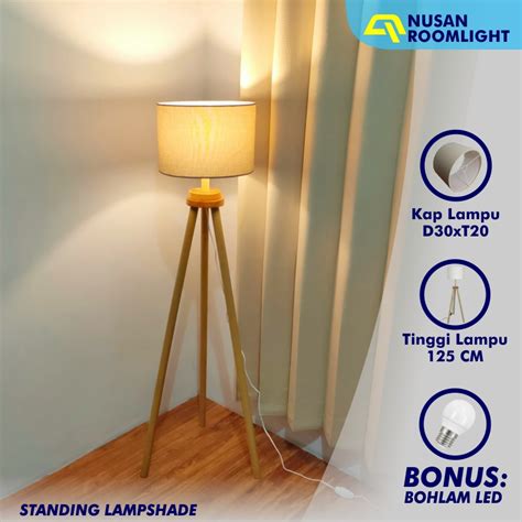 Jual Lampu Berdiri Standing Lantai Sudut Beside Floor Lamp Ruang Tamu