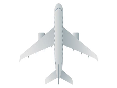 D Airplane Top View Vector Illustration Vector Art At Vecteezy