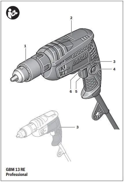 BOSCH GBM 13 RE Drill Machine Instruction Manual