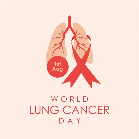 Premium Vector World Lung Cancer Day Poster Template Vector