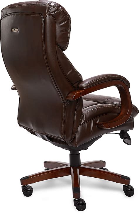 Best Buy La Z Boy Big And Tall Bonded Leather Executive Chair Biscuit Brown 44940