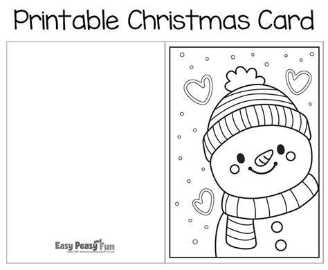 Free Printable Christmas Cards to Color - Easy Peasy and Fun