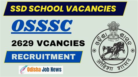 OSSSC SSD School Teacher Recruitment 2024 Total Posts 2629 Apply