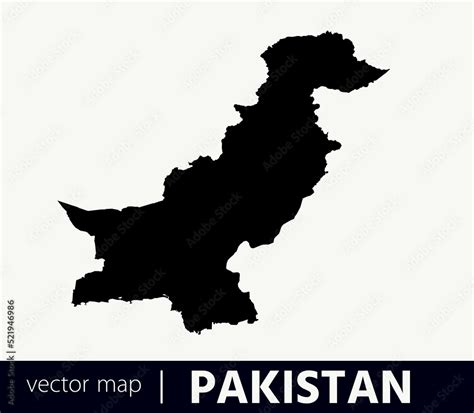 High Detailed Vector Map - Pakistan Stock Vector | Adobe Stock