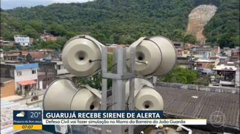 Vídeo Guarujá recebe sirene de alerta Bom dia SP G1