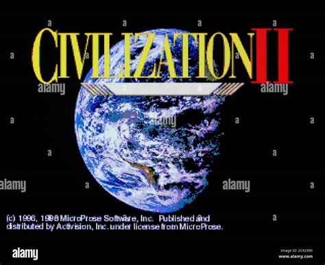 Civilization Ii 2 Sony Playstation 1 Ps1 Psx Editorial Use Only