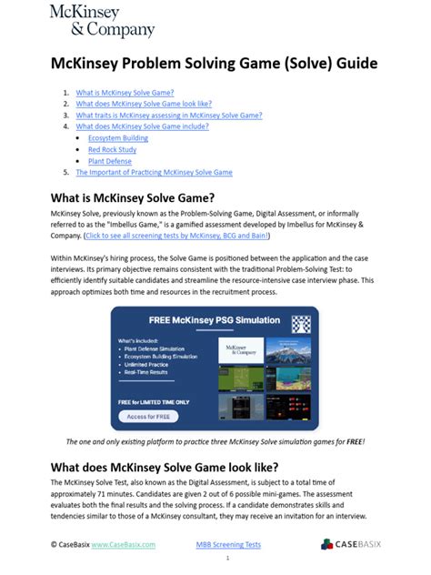 Mckinsey Problem Solving Game Solve Guide Pdf Ecosystem Mc Kinsey And Company