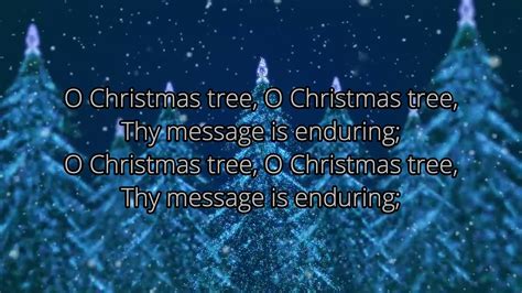 O Christmas Tree Lyrics Youtube