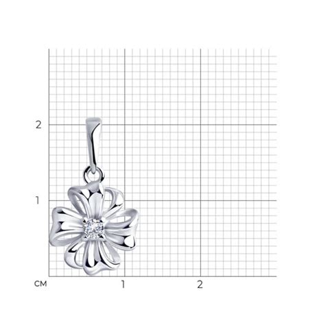 Подвеска из серебра с фианитом SOKOLOV - купить в официальном интернет ...