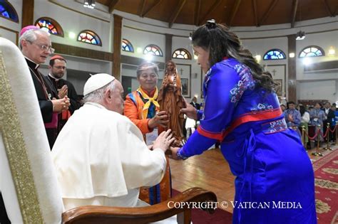 Apostolic Journey To Mongolia Meeting With Bishops Priests