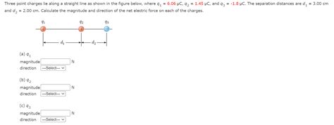 Answered Three Point Charges Lie Along A Bartleby
