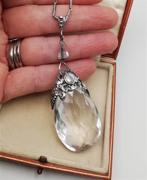 Lovely Amy Sandheim Early 1920s Arts And Crafts Foliate Rock Crystal