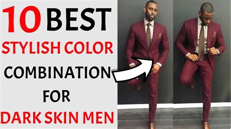 Good Color Combinations Color Combos Dark Skin Men Black Man Simple