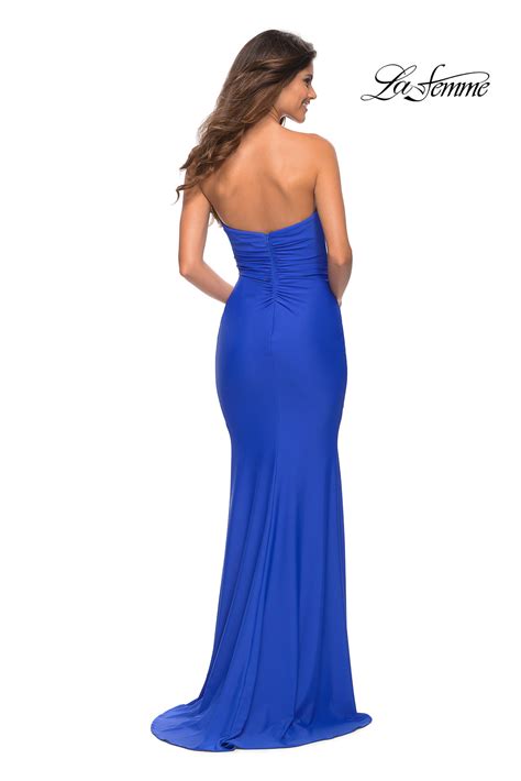 La Femme Sweetheart Strapless Long Prom Dress