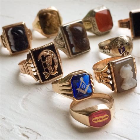 Selection of our vintage men's rings | Men's rings, Vintage men ...