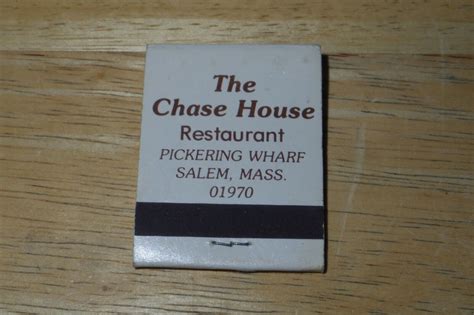 Vtg Chase House Salem Massachusetts Matchbook Seafood Experience Unstruck Full Ebay