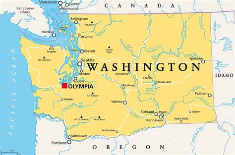 Map of attractions in washington state photos - Travelidaz.com