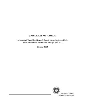 Fillable Online Hawaii University Of Hawaii At Mnoa Office Of