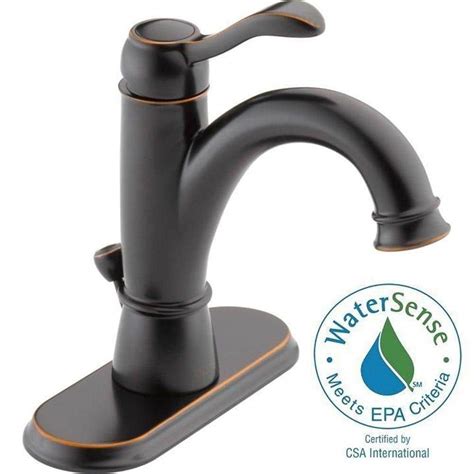 Delta Porter Single Hole Single Handle Bathroom Faucet In Oil Rubbed