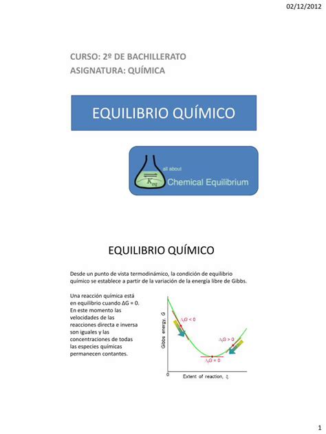 Pdf Equilibrio Qu Mico Ociojldelvallem Mb Quimica Apuntes