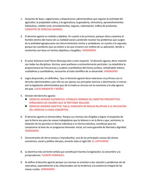 Parcial Agrario Resumen Del Semestre Conjunto De Leyes Reglamentos