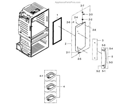 Parts For Samsung Rf4289harsxaa 02 Fridge Door R Parts