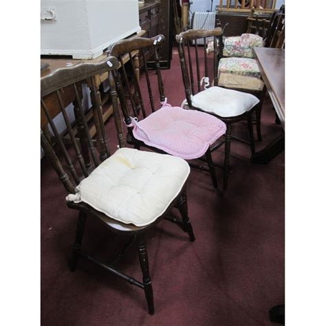 A Set Of Kitchen Chairs With Shaped Rail Rail Supports On Barnebys