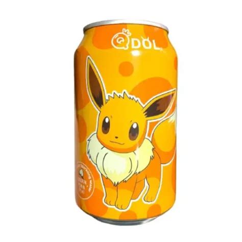 Bebida Eevee Pokémon sabor melocotón QDOL 330ml