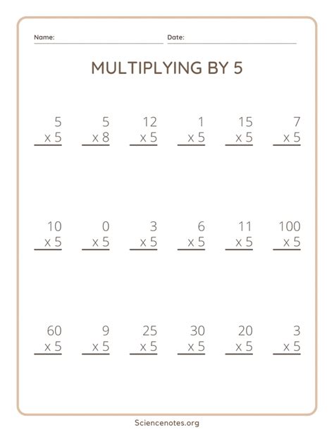 Multiplication Worksheets