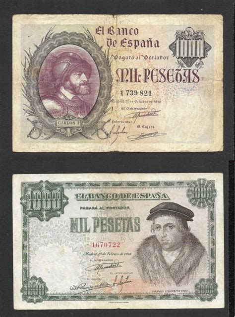 Espagne 2 X 1000 Pesetas 1940 1946 Catawiki